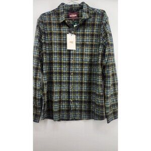 Alesbury Men's Black Multi Large Mountain Knit Flannel Shirt NWT